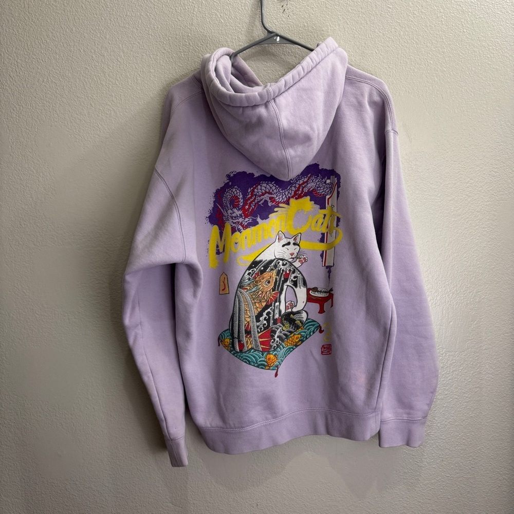 Monmon Cats Vintage Japanese Hoodie Jacket Size Medium Y2K